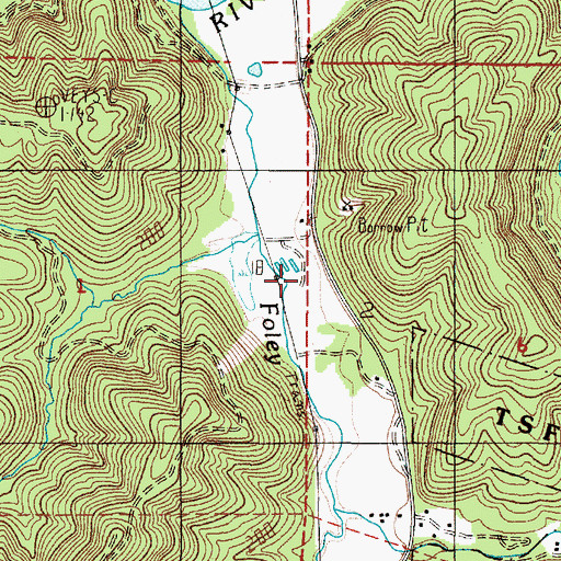 Topographic Map of Balm Post Office (historical), OR