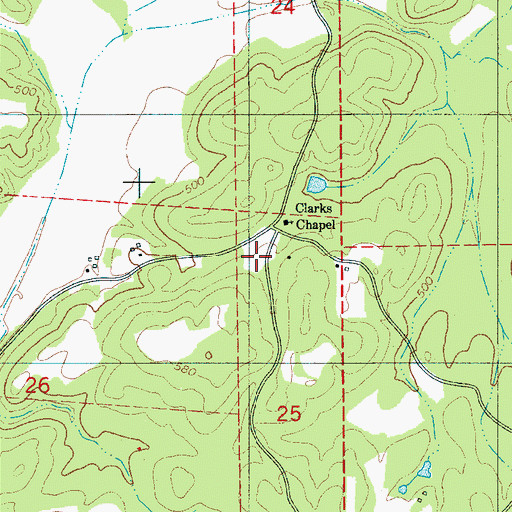Topographic Map of Concord Church, AL