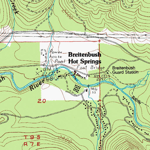 Topographic Map of Breitenbush Post Office (historical), OR