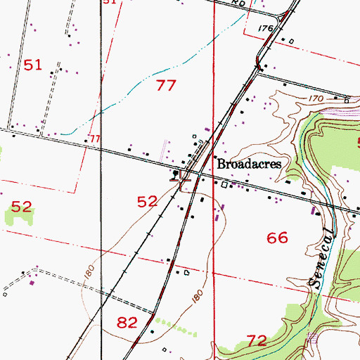 Topographic Map of Broadacres Post Office (historical), OR