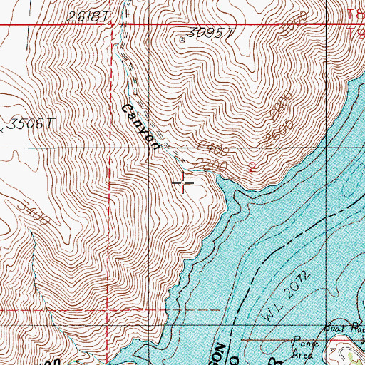 Topographic Map of Brownlee Post Office (historical), OR