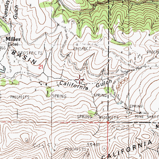 Topographic Map of Cake Post Office (historical), OR
