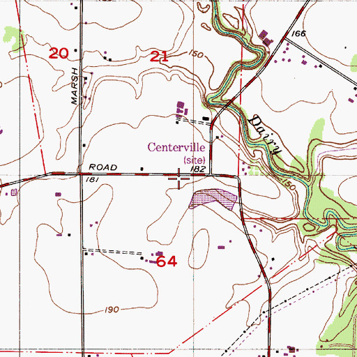 Topographic Map of Centerville Post Office (historical), OR