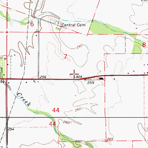Topographic Map of Central Post Office (historical), OR
