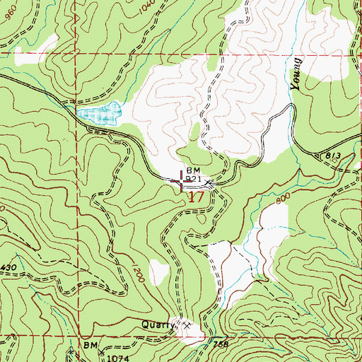 Topographic Map of Chandler Post Office (historical), OR