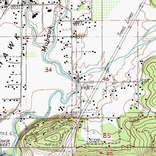 Topographic Map of Charlotte Post Office (historical), OR