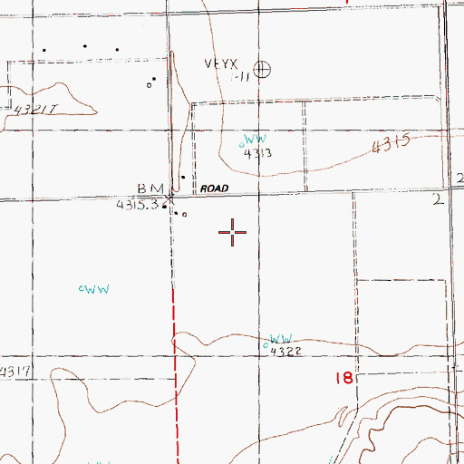 Topographic Map of Christmas Valley Post Office, OR