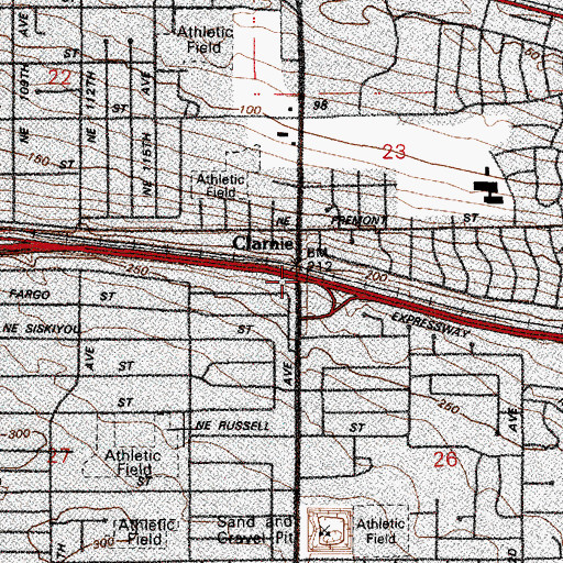 Topographic Map of Clarnie Post Office (historical), OR
