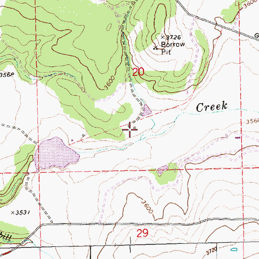 Topographic Map of Cleek Post Office (historical), OR