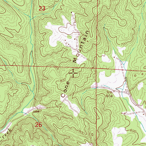Topographic Map of Mount Olive Missionary Church, AL