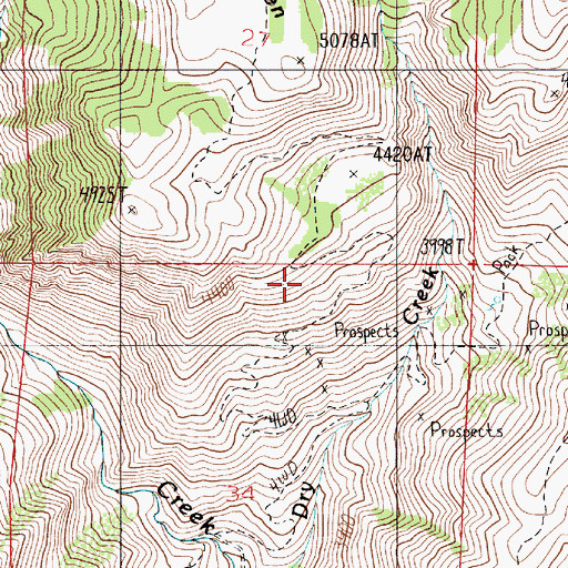 Topographic Map of Connor Creek Post Office (historical), OR