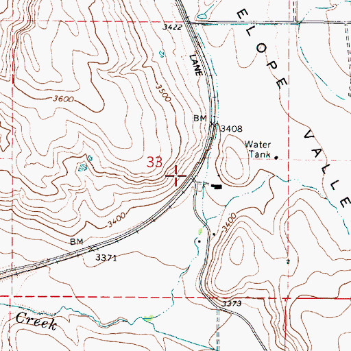 Topographic Map of Cromwell Post Office (historical), OR