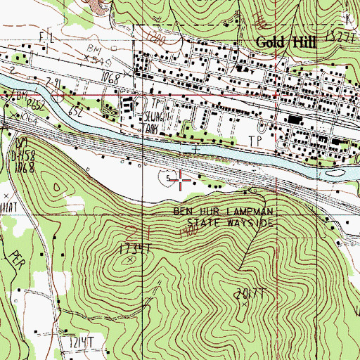 Topographic Map of Dardanelles Post Office (historical), OR