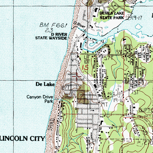 Topographic Map of Delake Post Office (historical), OR