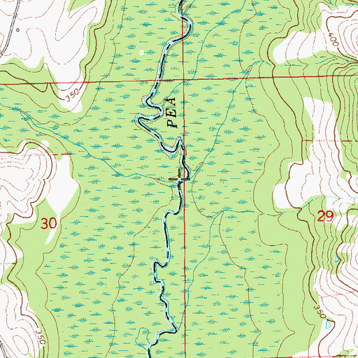 Topographic Map of Connors Creek, AL