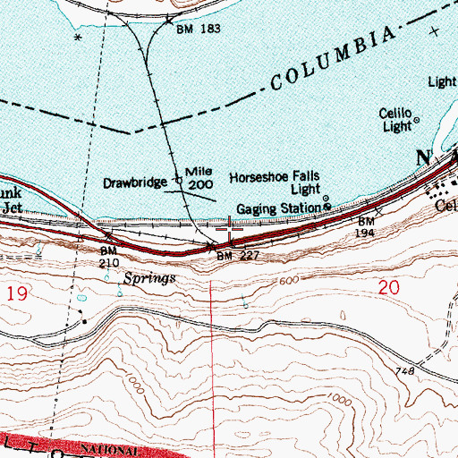 Topographic Map of Dillon Post Office (historical), OR