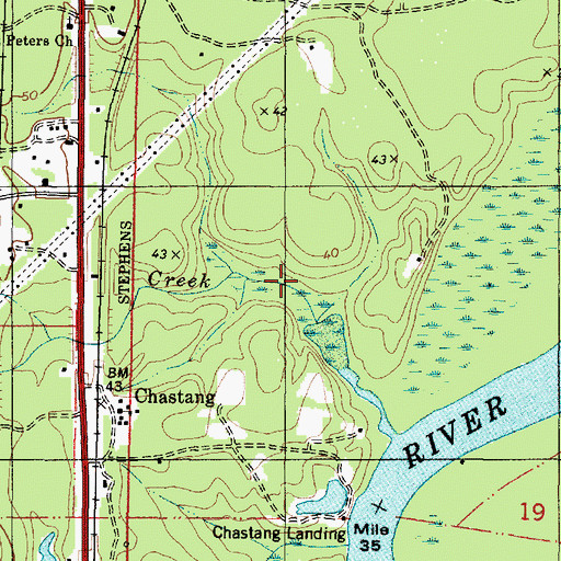 Topographic Map of Conrad Creek, AL