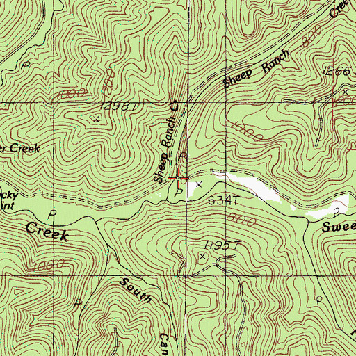 Topographic Map of Earl Post Office (historical), OR