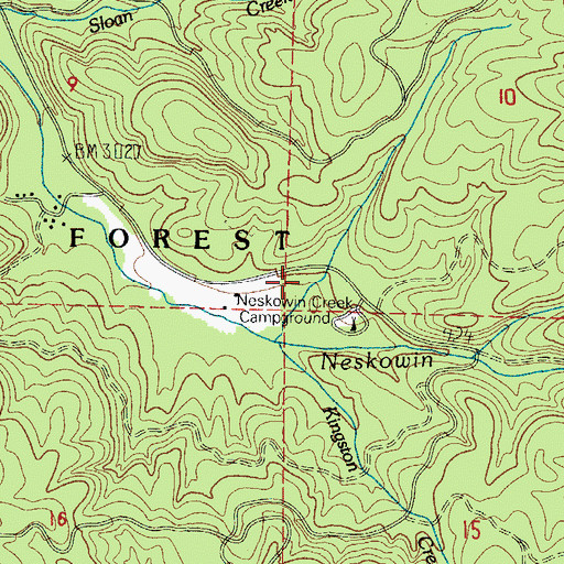 Topographic Map of Emma Post Office (historical), OR