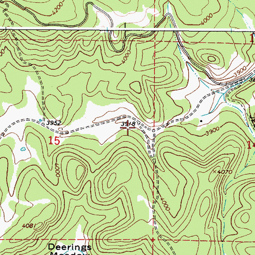 Topographic Map of Eustis Post Office (historical), OR