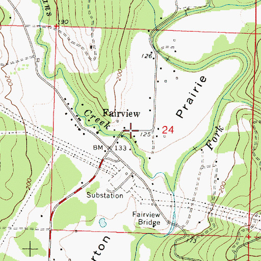 Topographic Map of Fairview Post Office (historical), OR