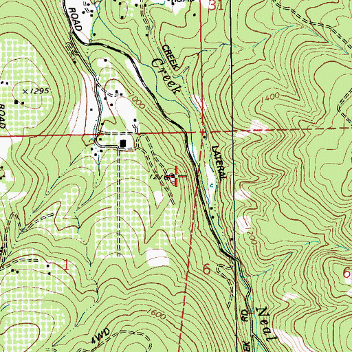 Topographic Map of Fir Post Office (historical), OR