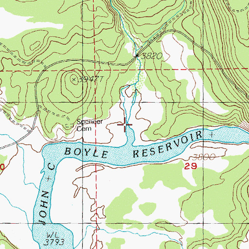 Topographic Map of Forest Post Office (historical), OR