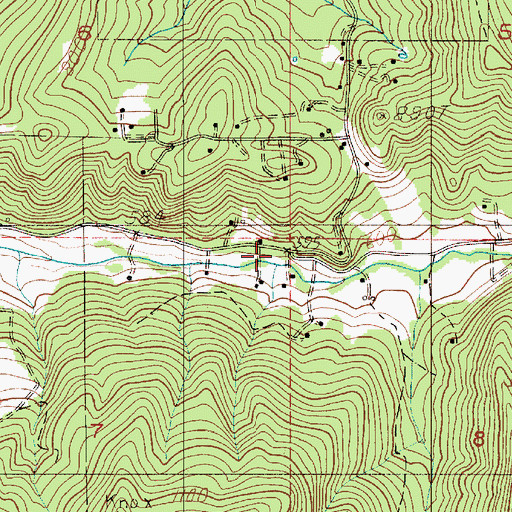 Topographic Map of Fox Hollow Post Office (historical), OR