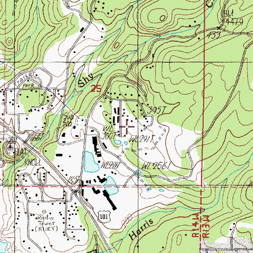 Topographic Map of Gray Post Office (historical), OR