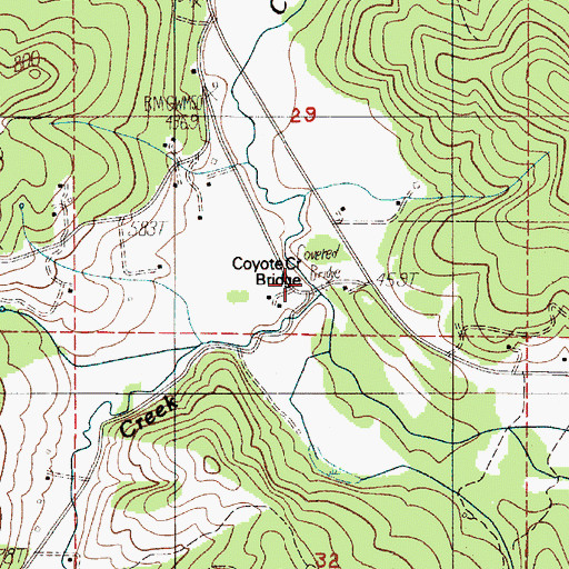 Topographic Map of Hadleyville Post Office (historical), OR