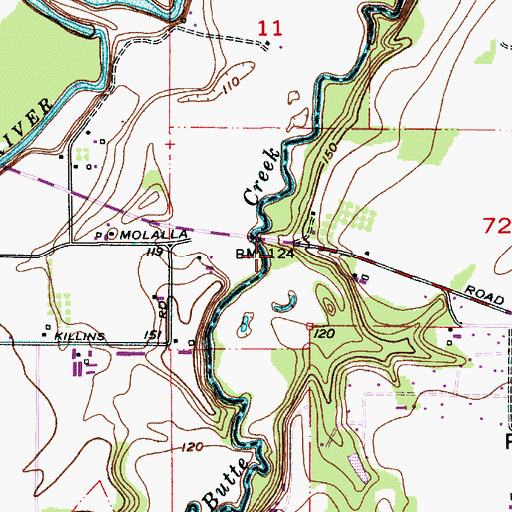 Topographic Map of Handy Post Office (historical), OR