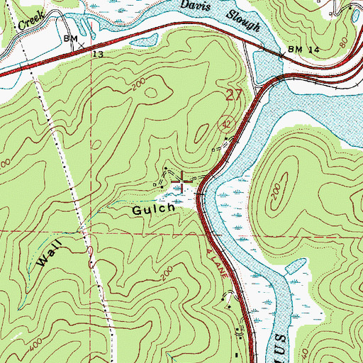 Topographic Map of Henryville Post Office (historical), OR