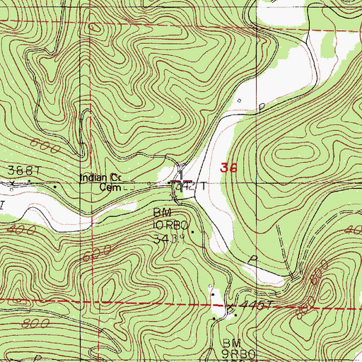 Topographic Map of Hermann Post Office (historical), OR