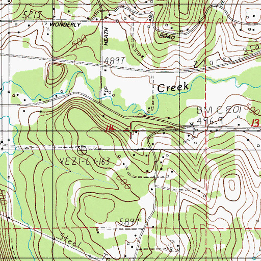 Topographic Map of Hudson Post Office (historical), OR