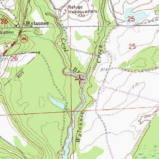 Topographic Map of Cool Branch, AL
