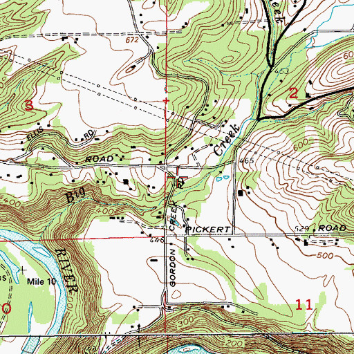 Topographic Map of Hurlburt Post Office (historical), OR