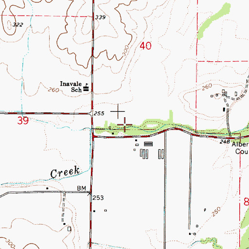 Topographic Map of Inavale Post Office (historical), OR