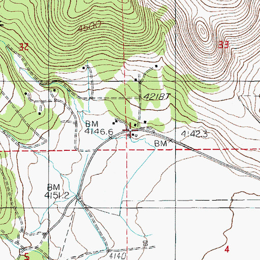 Topographic Map of Ivan Post Office (historical), OR