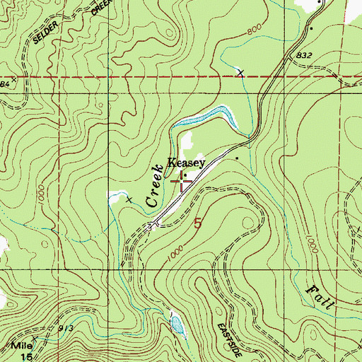 Topographic Map of Keasey Post Office (historical), OR
