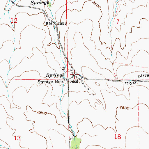 Topographic Map of Keen Post Office (historical), OR