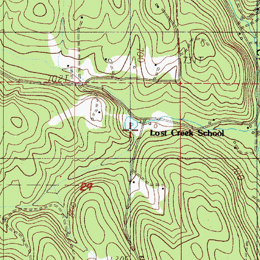 Topographic Map of Kyser Post Office (historical), OR