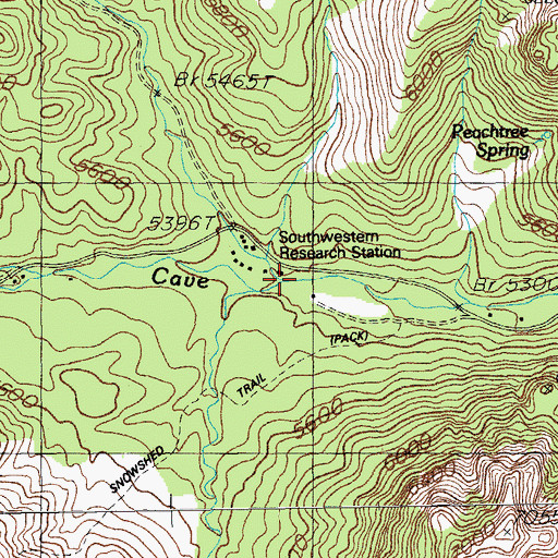 Topographic Map of Southwestern Research Station, AZ