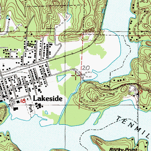 Topographic Map of Lake Post Office (historical), OR