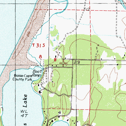 Topographic Map of Lakeport Post Office (historical), OR
