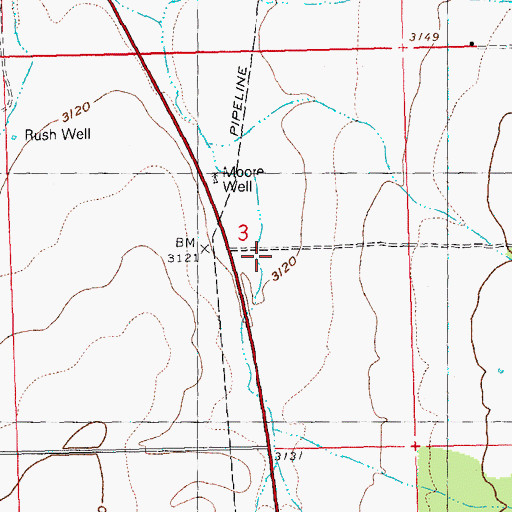 Topographic Map of Lamonta Post Office (historical), OR
