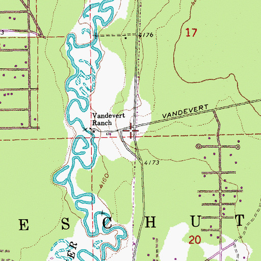 Topographic Map of Lava Post Office (historical), OR