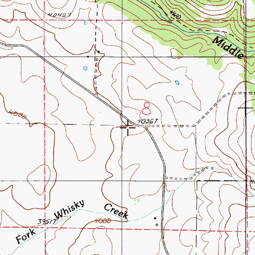 Topographic Map of Leap Post Office (historical), OR