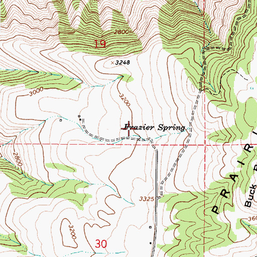 Topographic Map of Lost Prairie Post Office (historical), OR