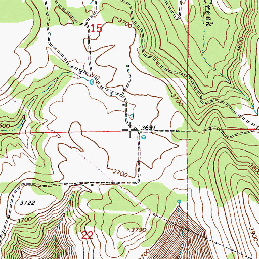 Topographic Map of Lovely Post Office (historical), OR