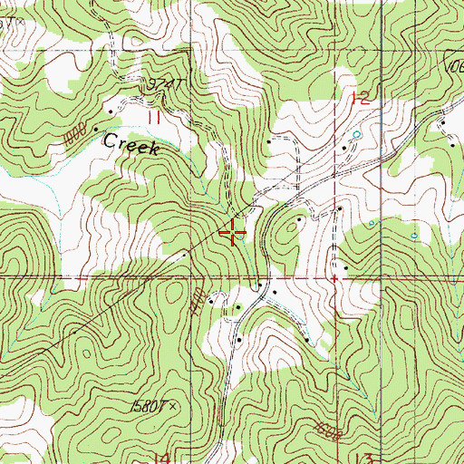 Topographic Map of Lurley Post Office (historical), OR